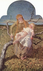 Giovanni Segantini - Bilder Gemälde - Frucht der Liebe