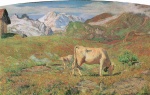 Giovanni Segantini - Bilder Gemälde - Grasen im Frühjahr