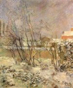 Paul Gauguin  - Bilder Gemälde - Schnee in der Rue Carcel