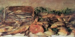 Giovanni Segantini  - Bilder Gemälde - Stillleben mit Fischen