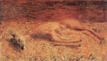 Giovanni Segantini  - Bilder Gemälde - Totes Reh
