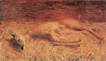 Giovanni Segantini  - Bilder Gemälde - Totes Reh
