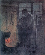 Giovanni Segantini  - Bilder Gemälde - Waisenkinder