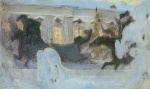 Walentin Alexandrowitsch Serow - Bilder Gemälde - Ausfahrt der Kaiserin Kathrina II