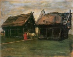 Walentin Alexandrowitsch Serow - Bilder Gemälde - Bauernhäuser
