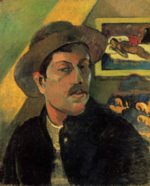 Paul Gauguin  - Bilder Gemälde - Selbstportrait