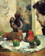 Paul Gauguin  - Bilder Gemälde - Stillleben mit dem Profil von Charles Laval