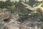 Walentin Alexandrowitsch Serow  - Bilder Gemälde - Eine Mühle in Finnland