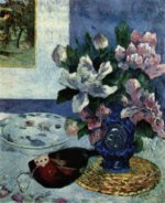 Paul Gauguin  - Bilder Gemälde - Stillleben mit Mandoline
