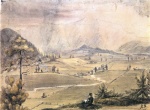 Adalbert Stifter  - paintings - Blick auf die Falkenmauer aus der Gegend von Kremsmünster