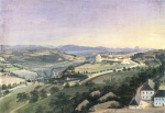 Adalbert Stifter - paintings - Blick auf Kremsmünster und Umgebung