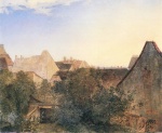 Adalbert Stifter - paintings - Blick auf Wiener Vorstadthäuser