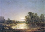 Adalbert Stifter  - paintings - Die Strasserau bei Linz