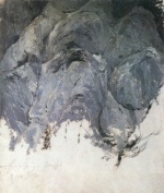 Adalbert Stifter  - paintings - Felsstudie (Hirschensprung)
