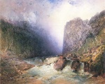 Adalbert Stifter  - paintings - Flussenge (Die Teufelsmauer bei Hohenfurt-Fassung I)