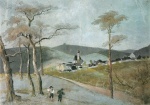 Adalbert Stifter  - paintings - Friedberg und die Ruine Wittinghausen