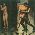 Franz von Stuck  - Peintures - La lutte pour la femme