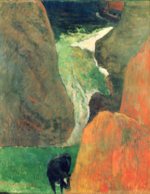 Paul Gauguin  - Bilder Gemälde - Über dem Abgrund
