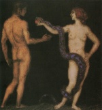 Franz von Stuck  - Bilder Gemälde - Versuchung