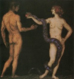 Franz von Stuck  - Peintures - Tentation