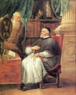 David Teniers - Bilder Gemälde - Antonius Triest, Bischof von Gent, mit seinem Bruder Eugenio