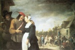 David Teniers  - Bilder Gemälde - Eine Bauernhochzeit (Des Bauern Freude)