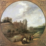 David Teniers  - paintings - Landschaft mit fischenden Männern