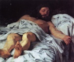 Heinrich Wilhelm Trübner - Bilder Gemälde - Der vom Kreuz genommene Jesus