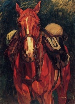 Heinrich Wilhelm Trübner - Peintures - Cheval des cuirassiers de la garde 