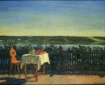 Heinrich Wilhelm Trübner  - Peintures - Terrasse sur le lac Starnberg