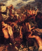Heinrich Wilhelm Trübner  - Peintures - Bataille des Lapithes et des Centaures