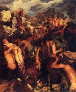 Heinrich Wilhelm Trübner  - paintings - Kampf der Lapithen und Kentauren