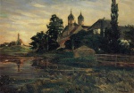 Heinrich Wilhelm Trübner  - Peintures - Monastère de Séon avec hangar à bateaux