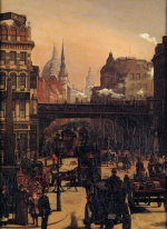 Heinrich Wilhelm Trübner  - paintings - Ludgate Hill
