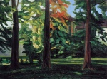 Heinrich Wilhelm Trübner  - Peintures - Monastère de Neuburg derrière les arbres