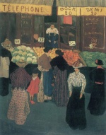 Felix Valletton - Peintures - Sur le marché