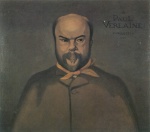 Felix Valletton - Bilder Gemälde - Dekoratives Porträt von Verlaine