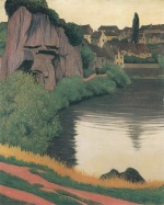 Felix Valletton  - Bilder Gemälde - Landschaft bei Semur