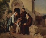 Ferdinand Georg Waldmueller - paintings - Am Klostertor