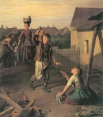 Ferdinand Georg Waldmueller  - paintings - Bautaglöhner erhalten ihr Frühstück