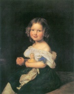 Ferdinand Georg Waldmueller  - paintings - Bildnis der Tochter des Ehepaares Werner