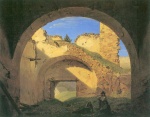 Ferdinand Georg Waldmueller  - paintings - Das Frühstück in der Burgruine Klamm bei Schottwien
