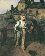 Ferdinand Georg Waldmueller  - paintings - Der bettelnde Knabe vom Magdalenengrund in Wien