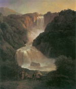 Ferdinand Georg Waldmueller  - Bilder Gemälde - Fall des Velino bei Terni