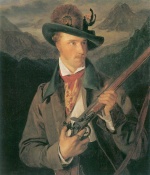 Ferdinand Georg Waldmueller  - Bilder Gemälde - Portrait eines Tyrolers