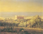 Ferdinand Georg Waldmueller  - Bilder Gemälde - Tempel der Concordia bei Gigenti