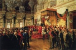 Anton von Werner - Bilder Gemälde - Die Eröffnung des Reichstags im Weißen Saal des Berliner Schlosses durch Wilhelm II