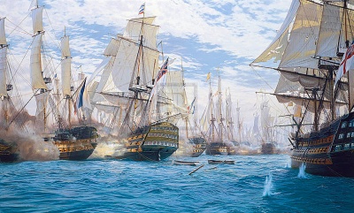Seeschlachten - Motiv Bilder Gemälde - Seeschlacht von Trafalgar
