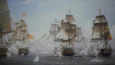 Seeschlachten - Motiv Bilder Gemälde - Seeschlacht von Trafalgar
