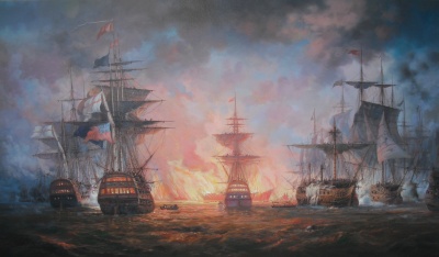 Seeschlachten - Motiv Bilder Gemälde - Schlacht von Abukir